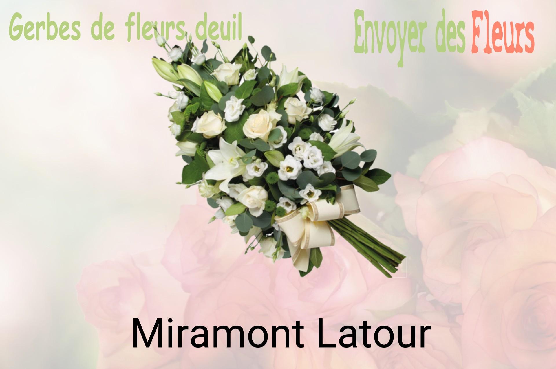 Gerbe de fleurs de deuil livrée à Miramont-Latour